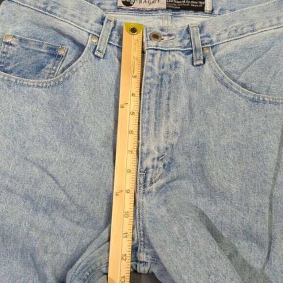 Levi's Jeans Men's 31x32 Fits 32x27 Blue Silvertab Baggy Jeans Cut Hems - Picture 7 of 13